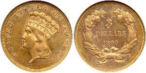 3 Dollar 美利堅合眾國 (1776 - ) 金 