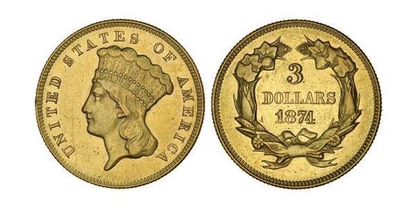 3 Dollar 美利堅合眾國 (1776 - ) 金 
