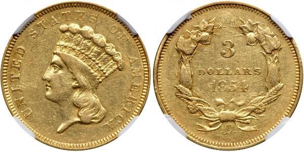 3 Dollar 美利堅合眾國 (1776 - ) 金 