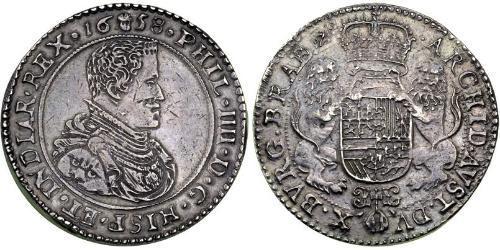3 Ducaton Республика Соединённых провинций (1581 - 1795) Серебро Philip IV of Spain (1605 -1665)