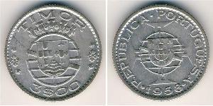 3 Escudo Portogallo / Timor Est (1702 - 1975) Argento 