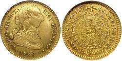 3 Escudo Guatemala Oro Carlo III di Spagna (1716 -1788)