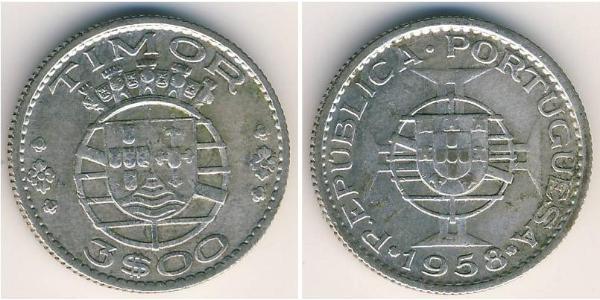 3 Escudo 东帝汶 / 葡萄牙 銀 