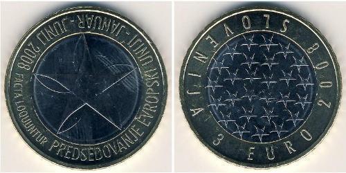 3 Euro Eslovenia Bimetal 