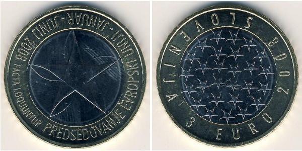 3 Euro Eslovenia Bimetal 