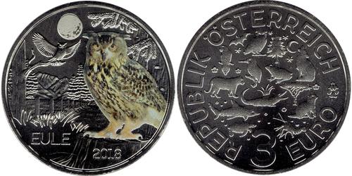 3 Euro Republic of Austria (1955 - ) Cobre 