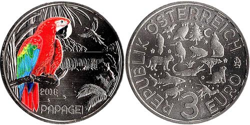 3 Euro Republic of Austria (1955 - ) Cobre 