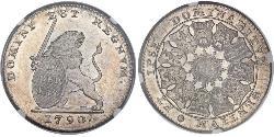 3 Florin Paesi Bassi austriaci (1713-1795) Argento 