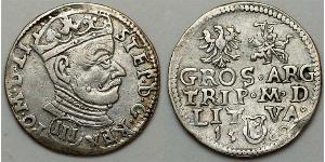 3 Grosh República de las Dos Naciones (1569-1795) Plata Stefan Batory (1533 - 1586)