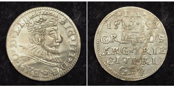 3 Grosh Polen Silber Sigismund III