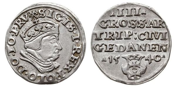 3 Grosh Poland Silver Sigismund I the Old