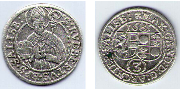 3 Grosh Salzburg 銀 