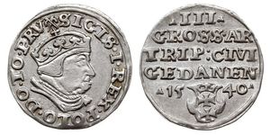3 Grosh 波兰 銀 Sigismund I the Old