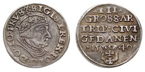 3 Grosh 波兰 銀 Sigismund I the Old