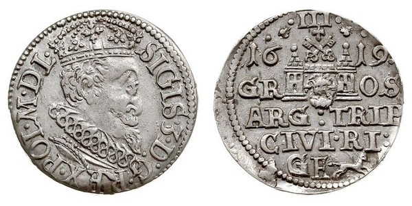 3 Grosh 波兰 銀 Sigismund III of Poland