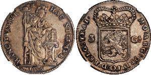 3 Gulden Repubblica delle Sette Province Unite (1581 - 1795) Argento 