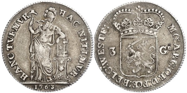 3 Gulden Provincias Unidas de los Países Bajos (1581 - 1795) Plata 