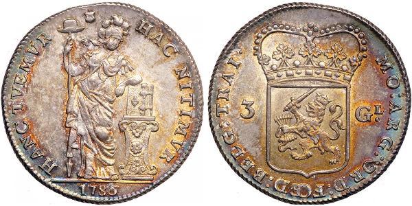3 Gulden Dutch Republic (1581 - 1795) Silver 