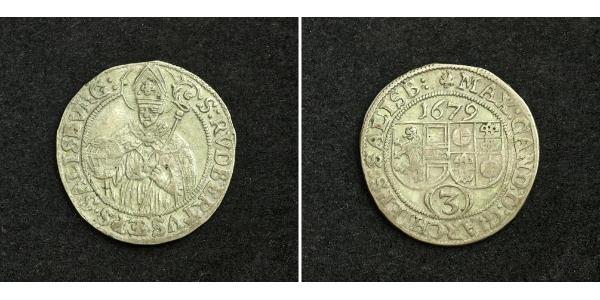 3 Kreuzer Salzbourg Argent 