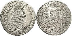 3 Kreuzer Ååstenrik Argent Léopold Ier de Habsbourg(1640-1705)