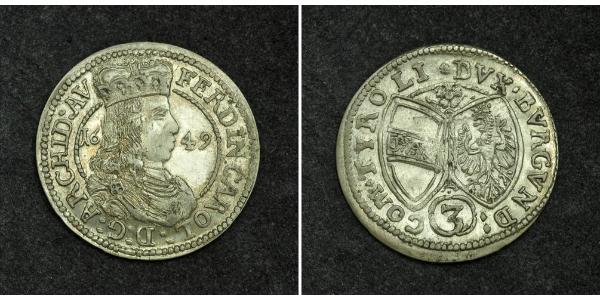 3 Kreuzer Ååstenrik Argent Ferdinand-Charles d