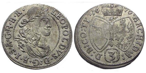 3 Kreuzer Austria Argento 