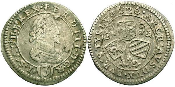 3 Kreuzer Austria Argento 