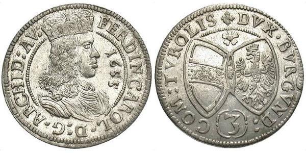 3 Kreuzer Austria Argento 