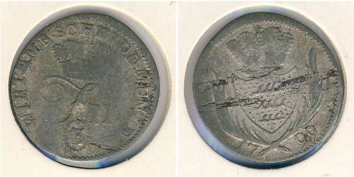 3 Kreuzer Regno di Württemberg (1806-1918) Argento 