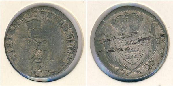 3 Kreuzer Regno di Württemberg (1806-1918) Argento 