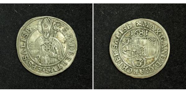 3 Kreuzer Salisburgo Argento 
