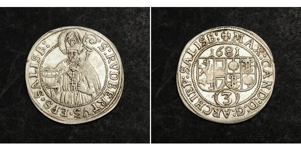 3 Kreuzer Salisburgo Argento 