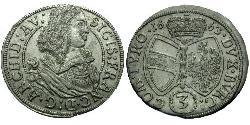 3 Kreuzer Austria Plata 
