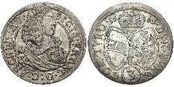 3 Kreuzer Austria Plata 