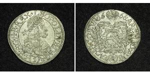 3 Kreuzer Austria Plata Leopoldo I de Habsburgo(1640-1705)