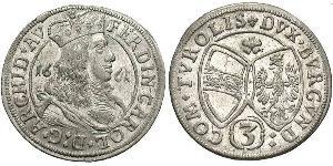 3 Kreuzer Austria Plata 