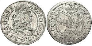 3 Kreuzer Austria Plata 