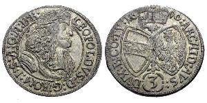 3 Kreuzer Austria Plata 