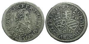 3 Kreuzer Austria Plata 