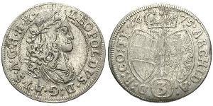 3 Kreuzer Austria Plata 