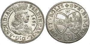 3 Kreuzer Austria Plata 