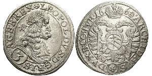 3 Kreuzer Austria Plata 
