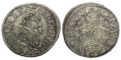 3 Kreuzer Austria Plata 