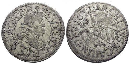 3 Kreuzer Austria Plata 