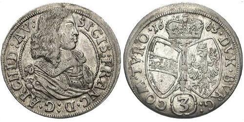 3 Kreuzer Austria Plata 