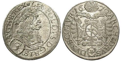 3 Kreuzer Austria Plata 
