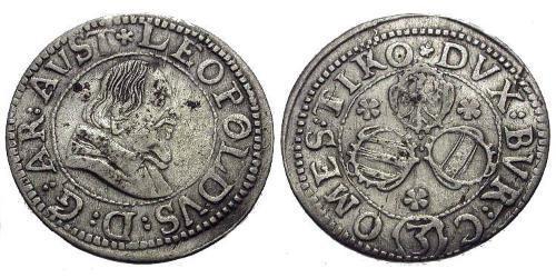 3 Kreuzer Austria Plata 