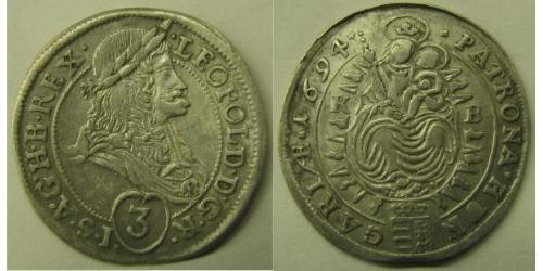 3 Kreuzer Austria Plata 