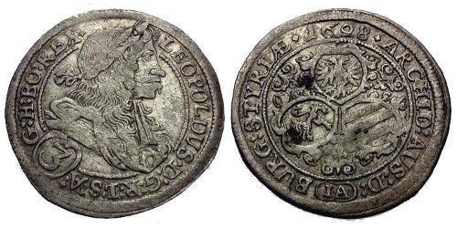 3 Kreuzer Austria Plata 