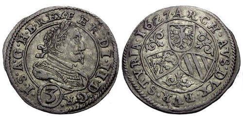 3 Kreuzer Austria Plata 